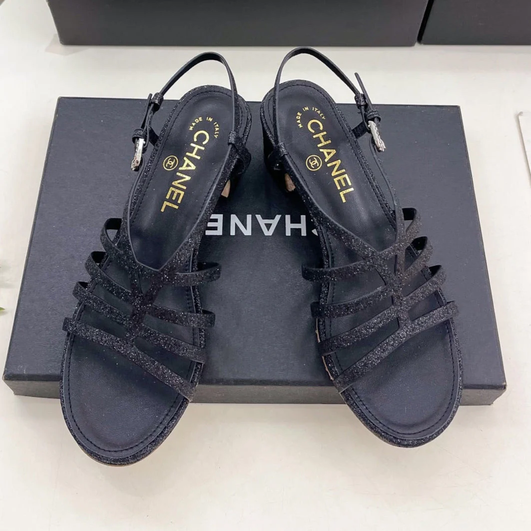 BLACK ROMAN 5 CM SANDALS