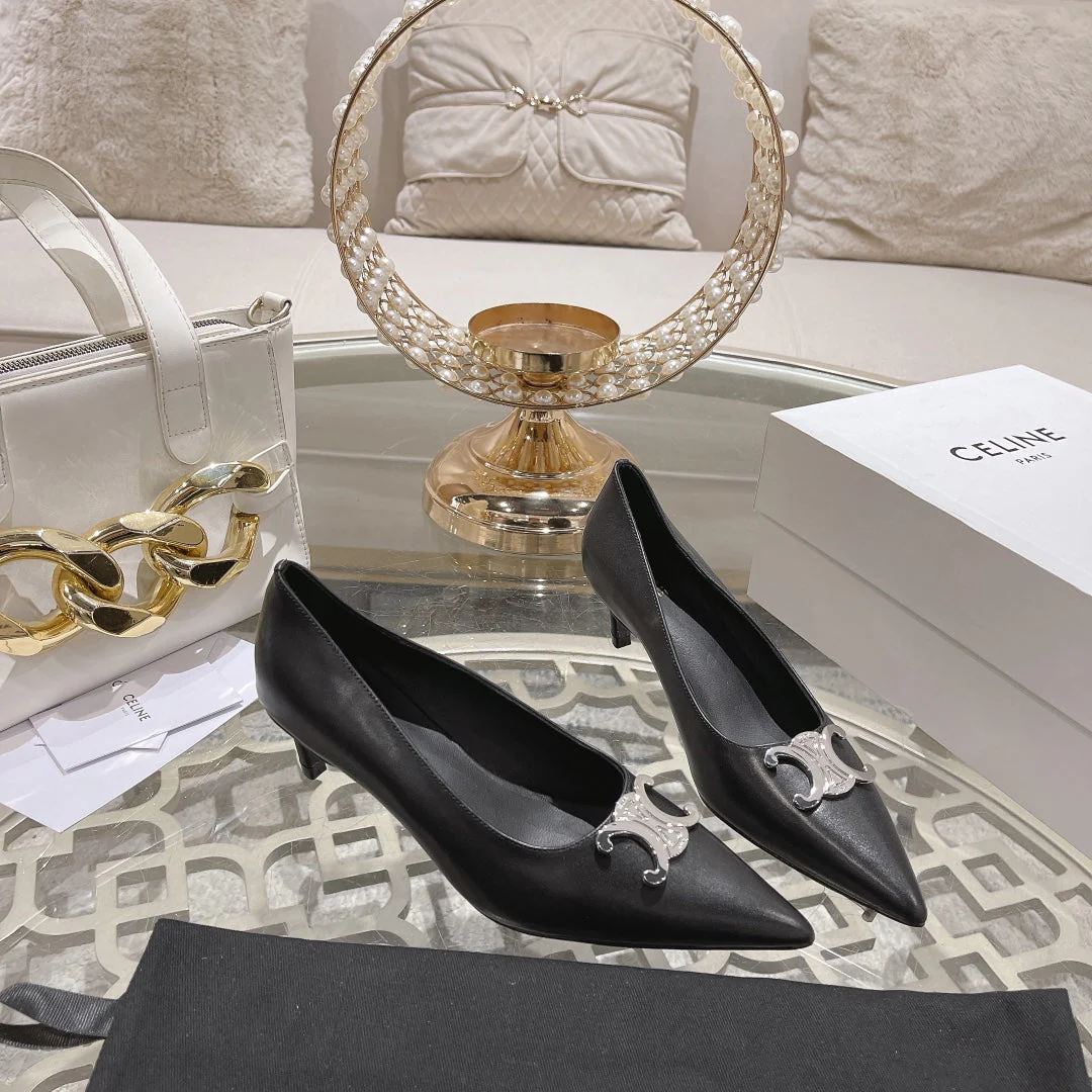 HIGH-HEELS 5 CM IN BLACK CALFSKIN