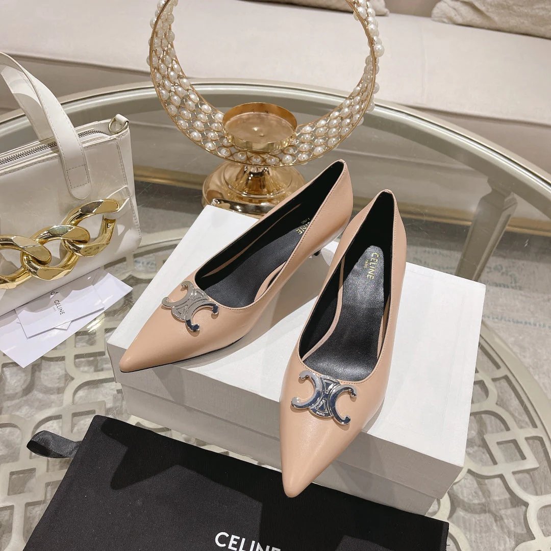 HIGH-HEELS 5 CM IN MACAROON TAN CALFSKIN