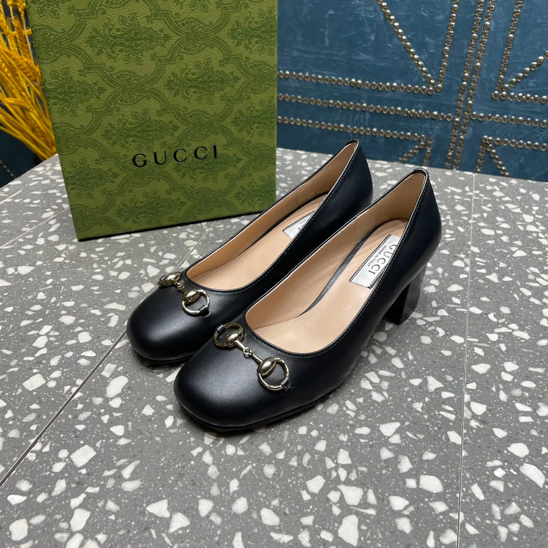 HIGH PUMP 55MM IN BLACK SHEEPSKIN