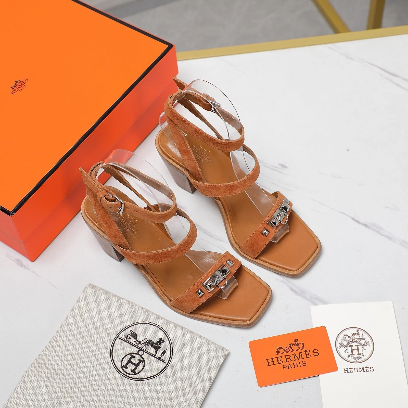 IVRESSE 65 SANDAL CARAMEL SUEDE