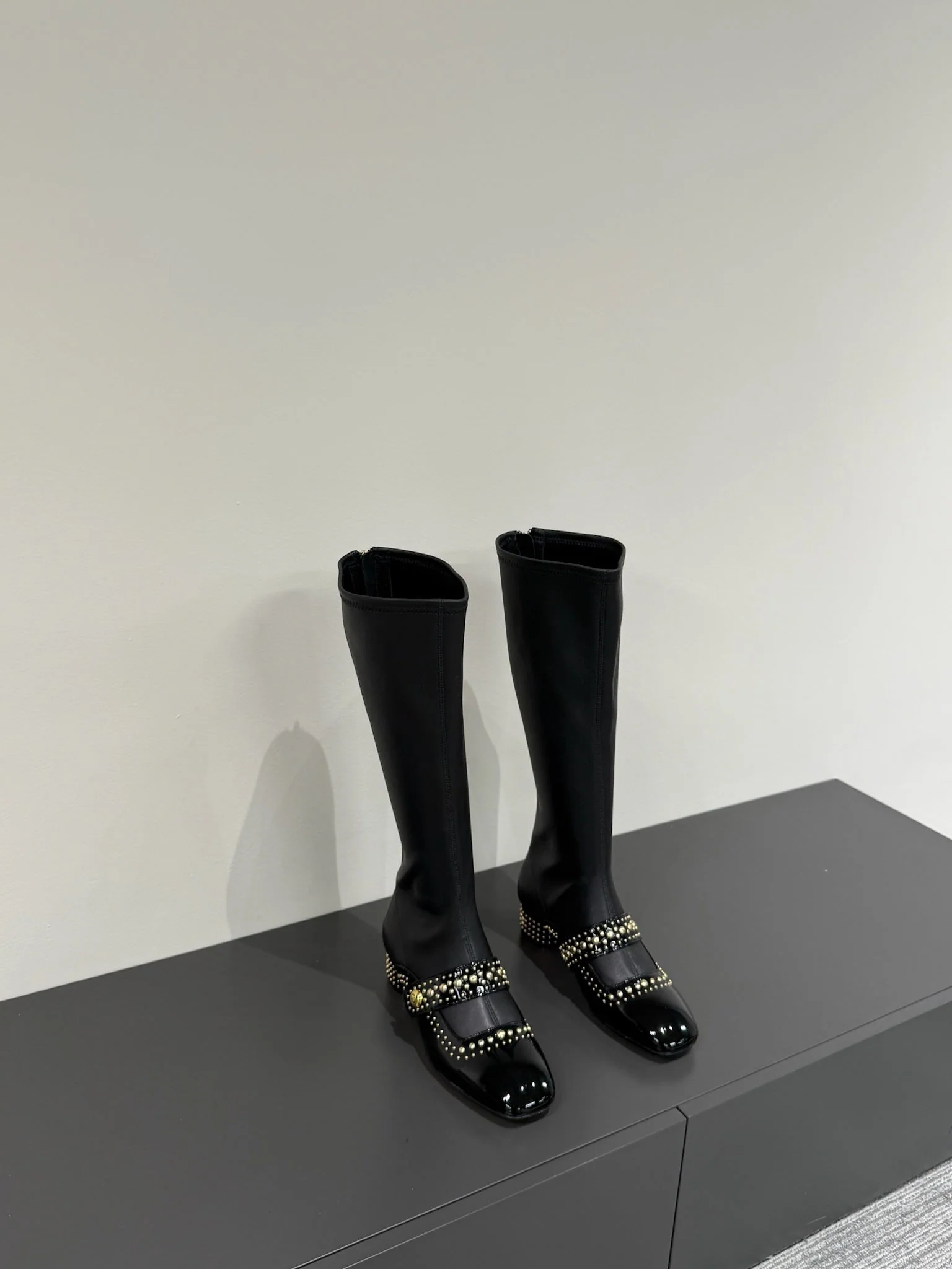 BELLE-D HEELED BOOT BLACK PATENT CALFSKIN