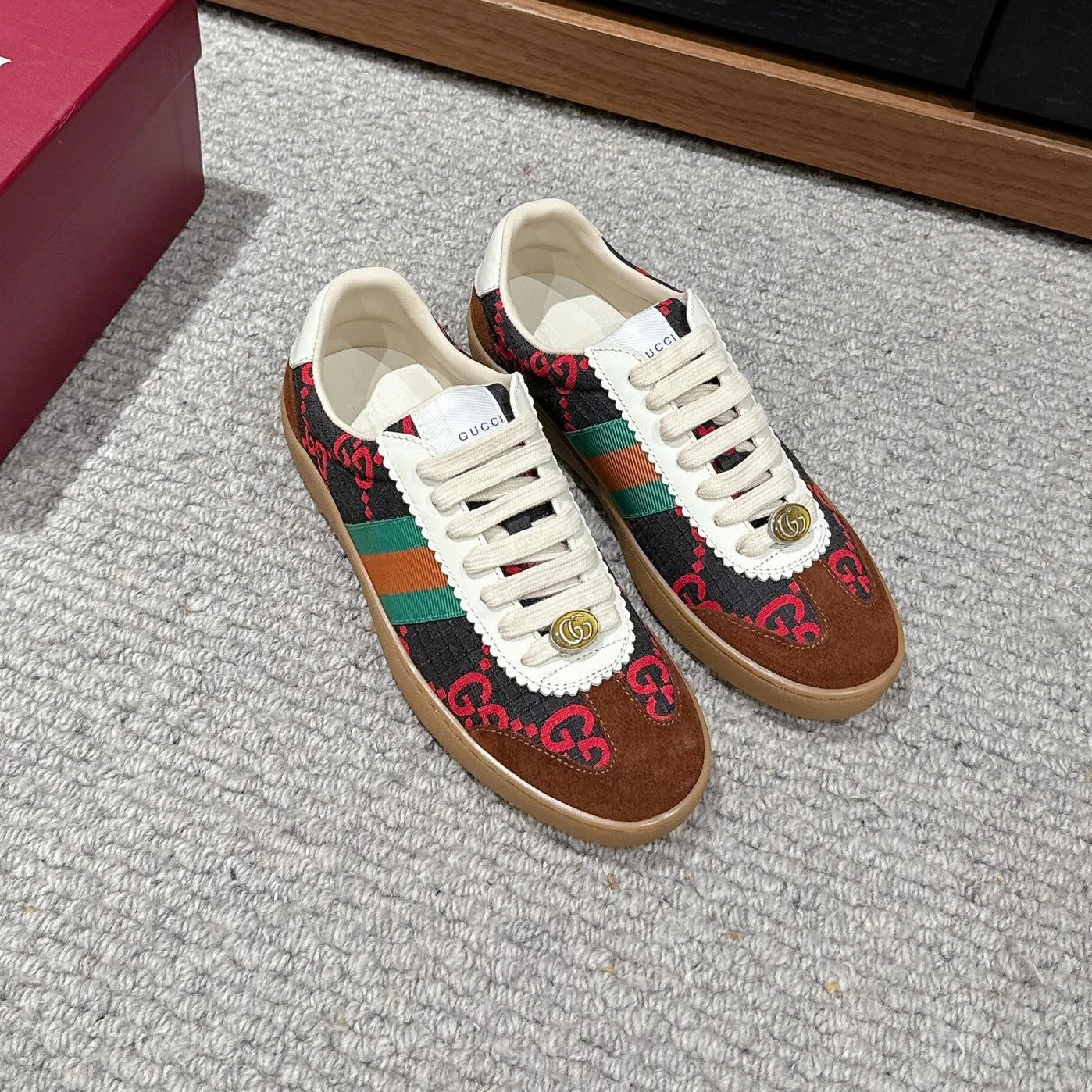 GG & ADIDAS SNEAKER BROWN FABRIC
