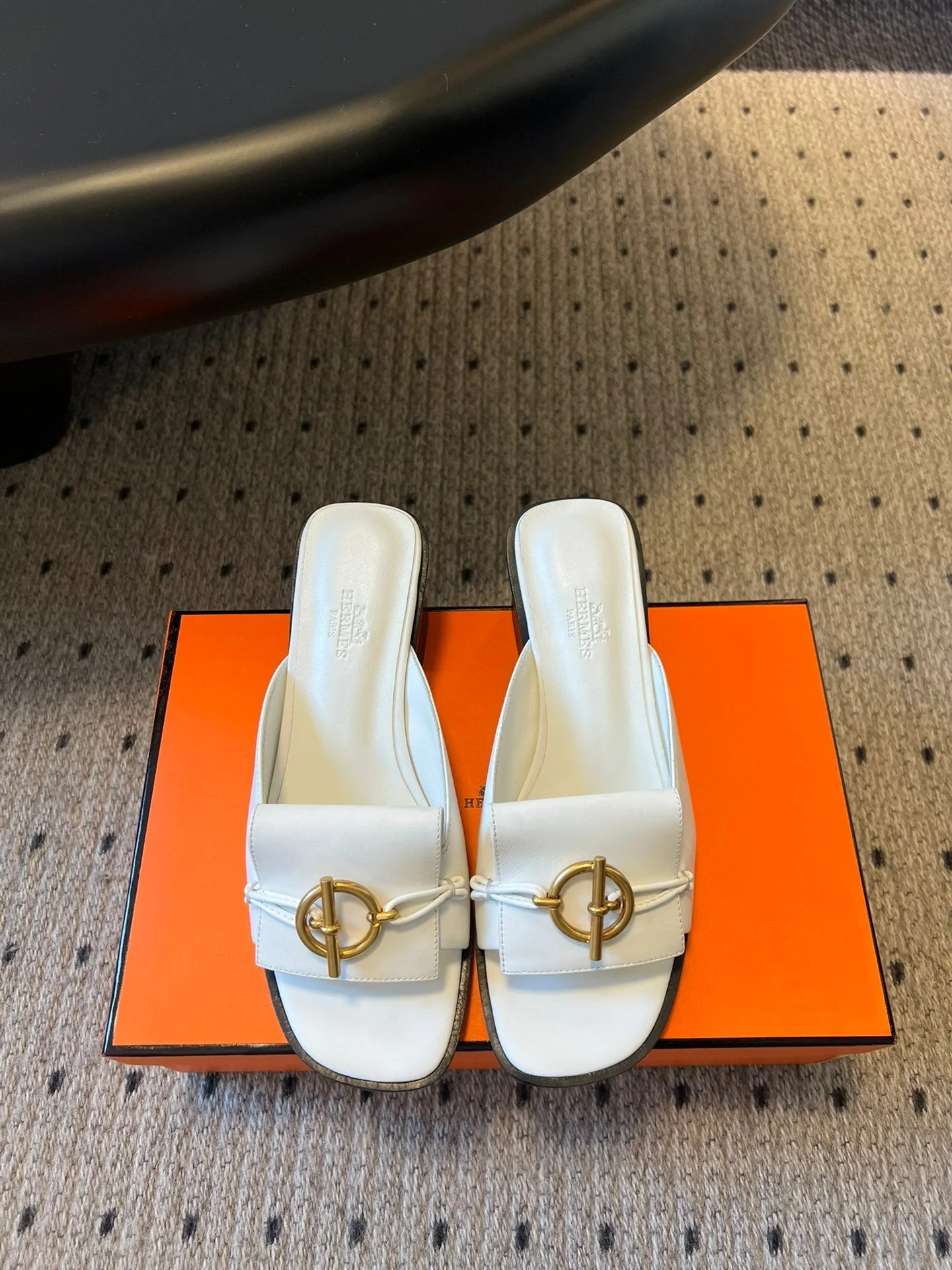 ILOT 55 MM SANDAL IN WHITE CALFSKIN
