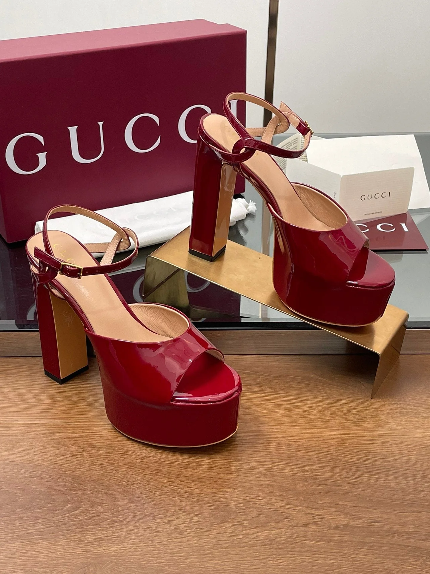 HIGH HEEL SANDALS 13 CM IN RED LAMBSKIN