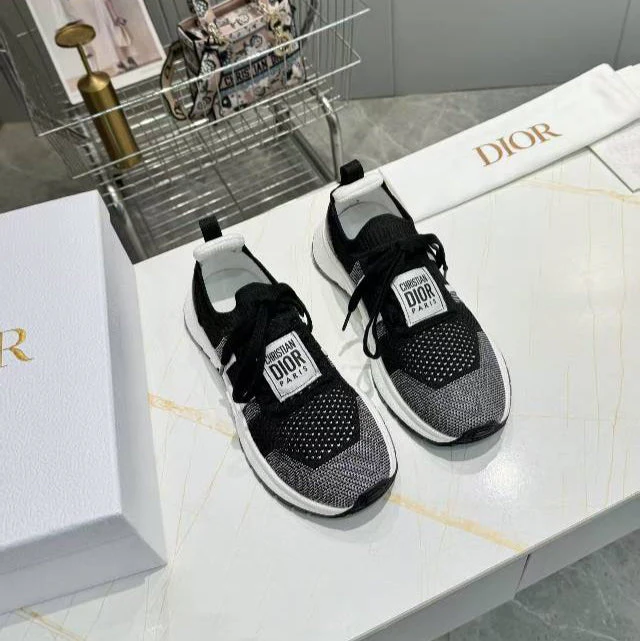 CD RUN SNEAKER 25S IN BLACK MESH FABRIC TWO-TONE SOLE