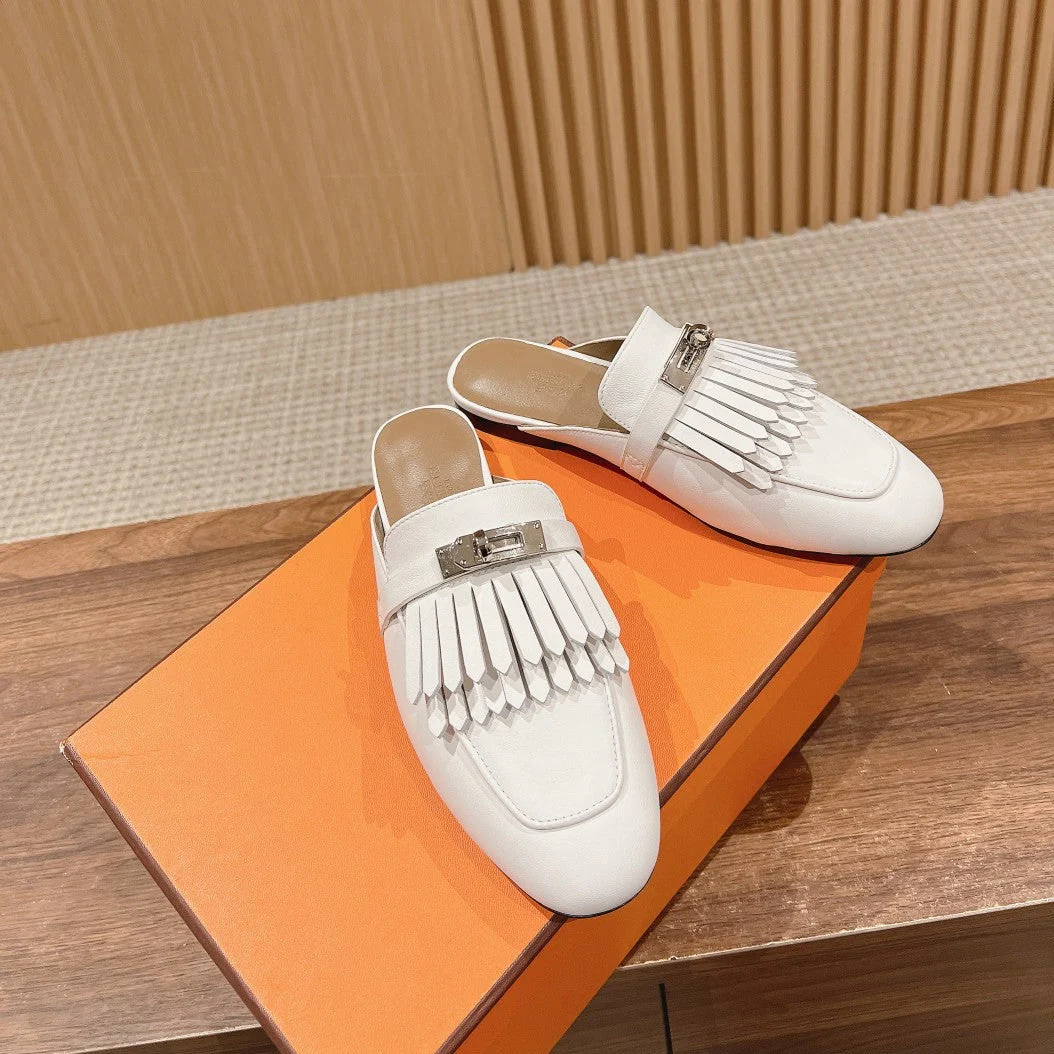 0Z Mule Fringed White