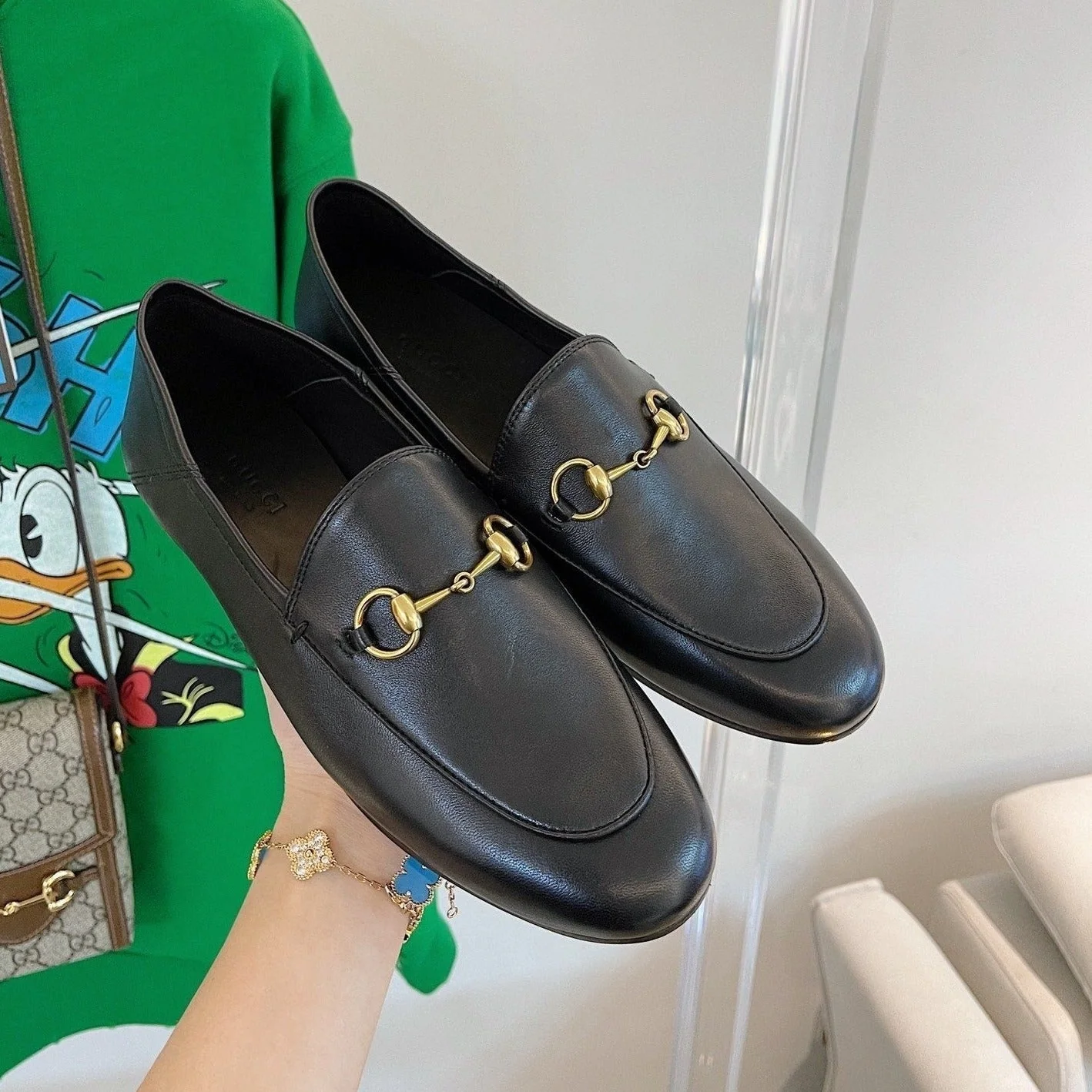 GG LOAFERS MULES BLACK