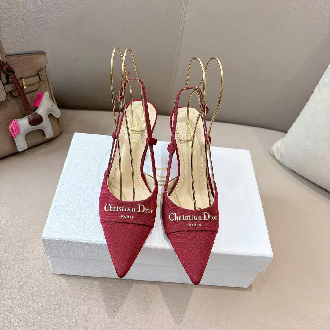 MY DD SLINGBACK PUMP 85MM IN RED DENIM
