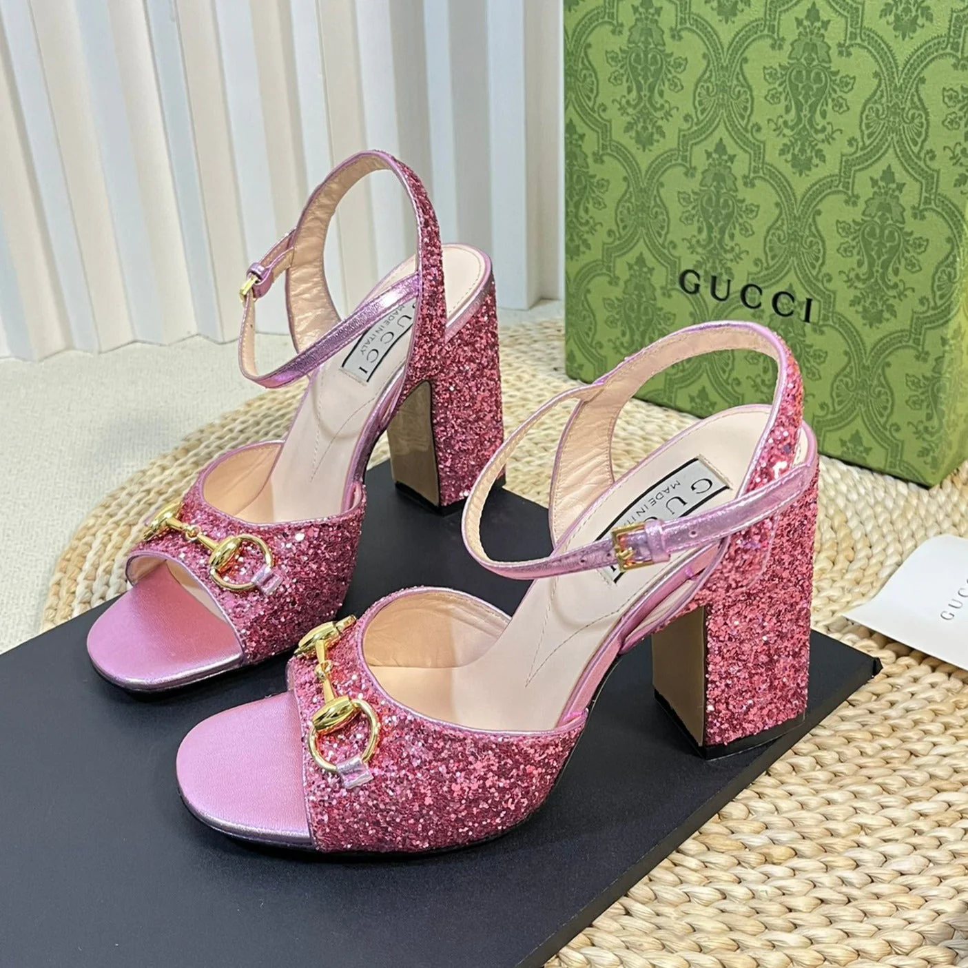 GG Women Sandal High Heels Pink