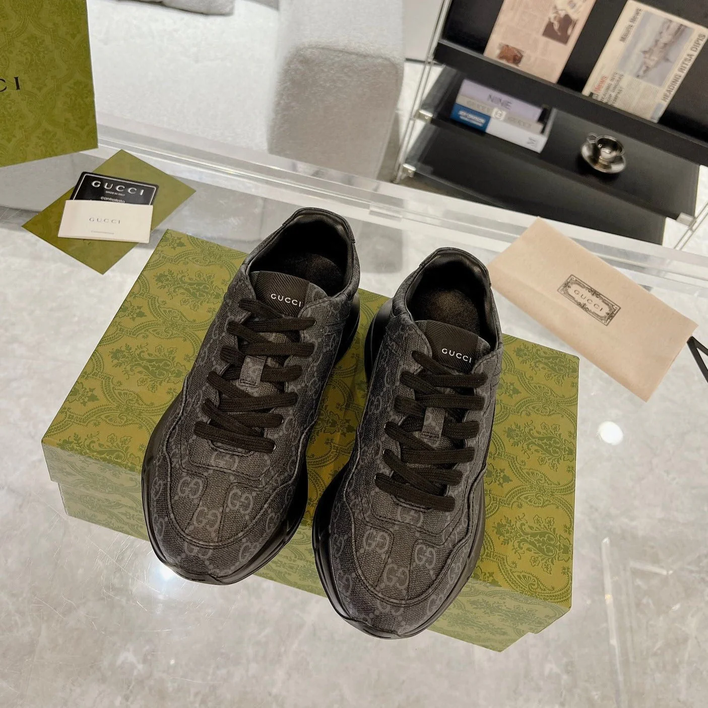 GG 100 RHYTON SNEAKER Ink Black