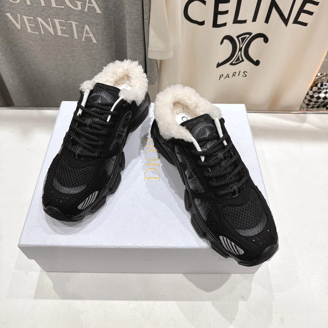 DIOR CHRONO SNEAKER 25S IN BLACK SUEDE AND MESH FABRIC STYLE 6