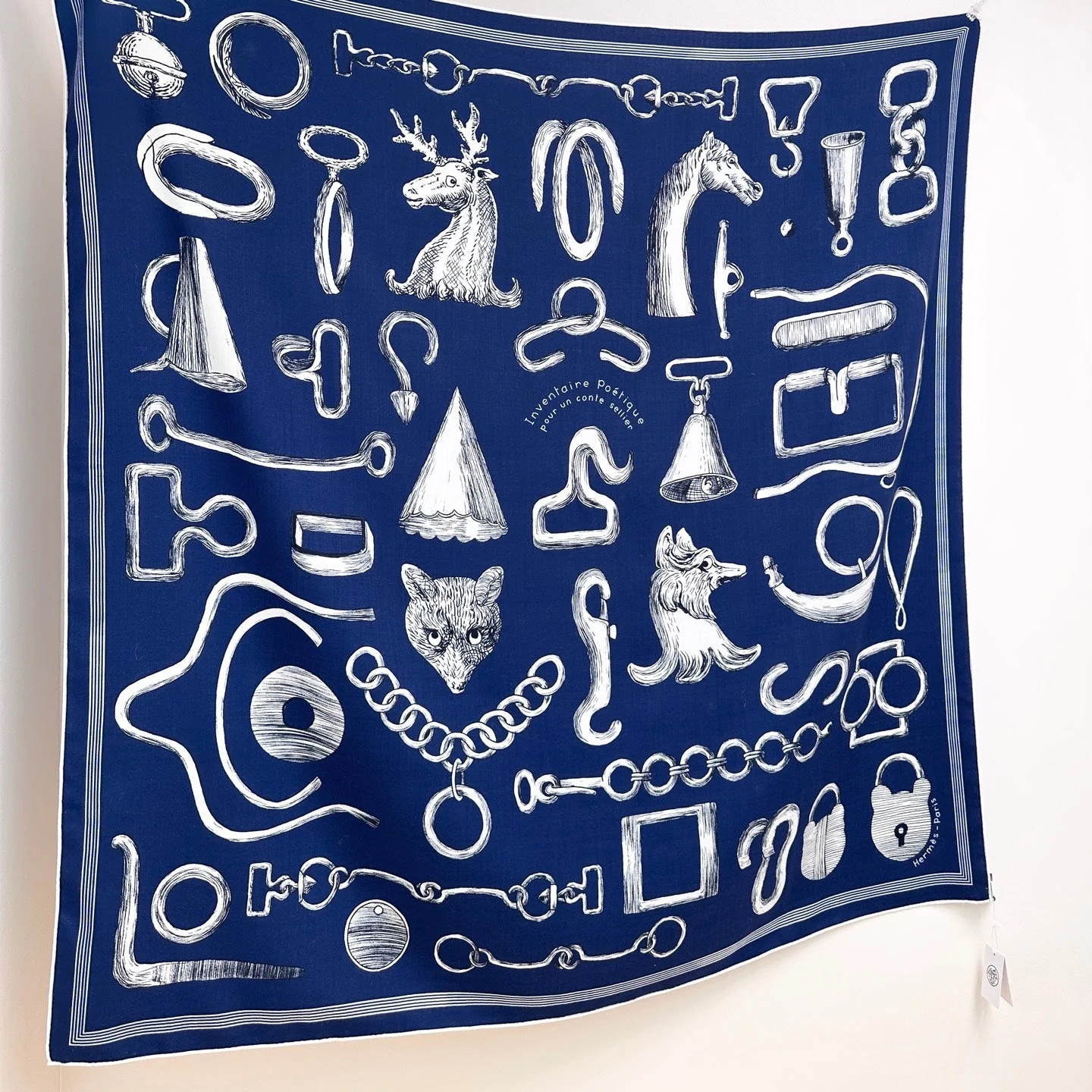 HERMES 25S SCARF 135 IN CASHMERE SILK 854594
