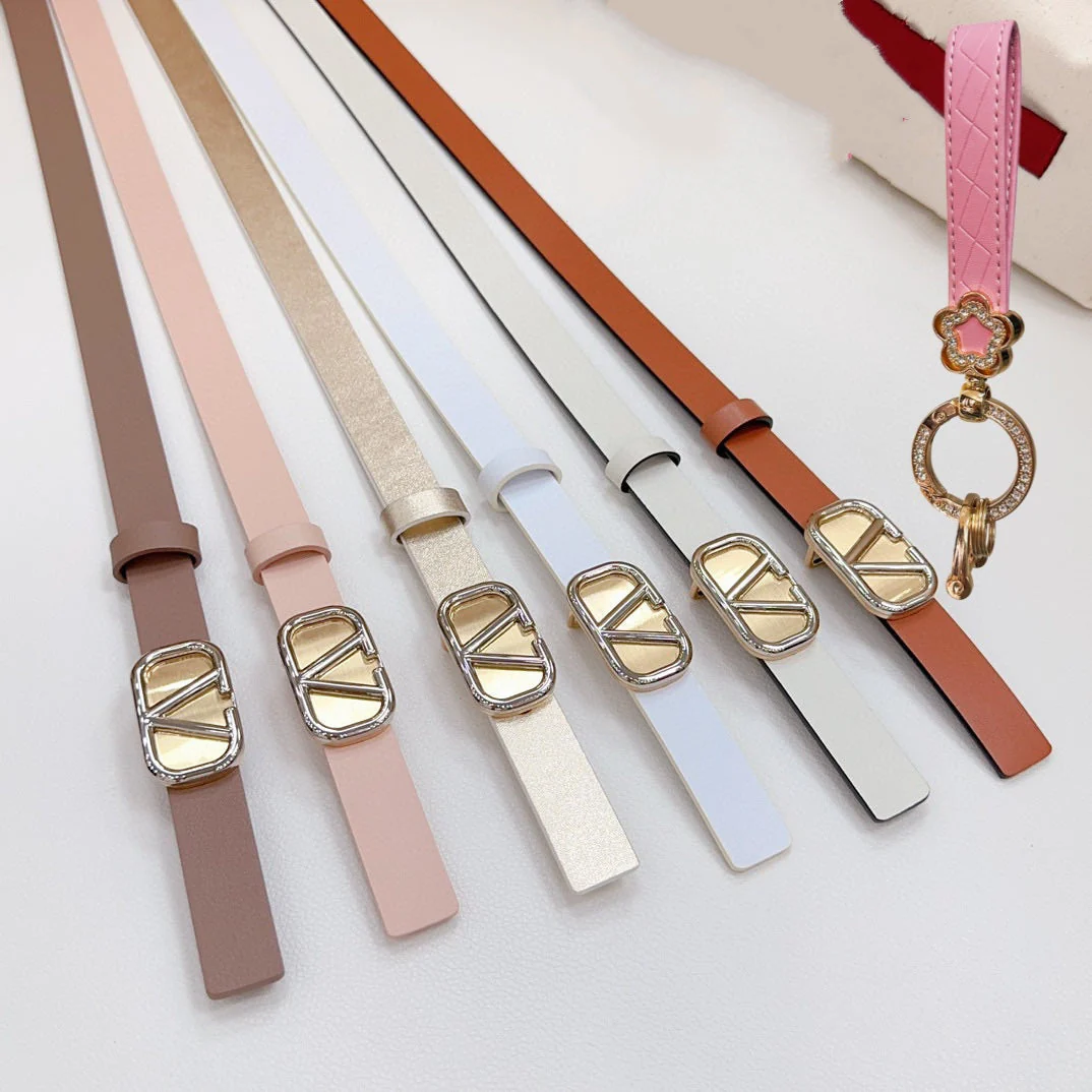 Gold Vlogo and Silver Hardware Buckle Tan Calfskin 20mm