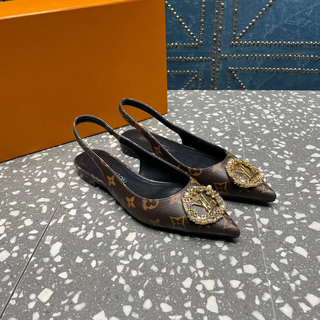 LV MET SLINGBACK BALLERINA MONOGRAM