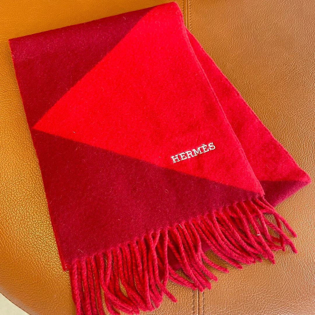SCARF 150 CM IN CRIMSON RED CASHMERE