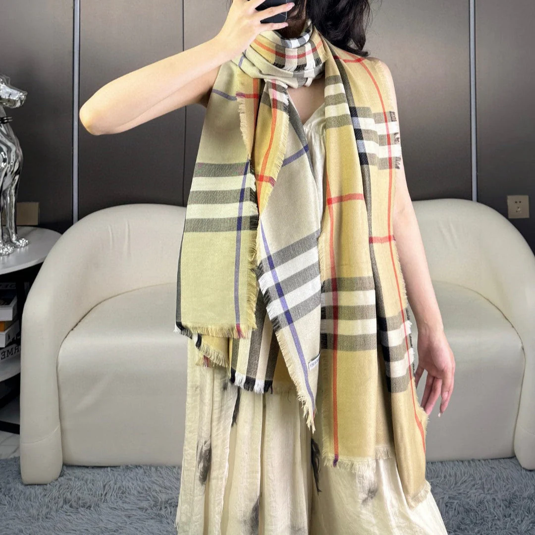 BBR SCARF 220 CM IN SILK CASHMERE 481239
