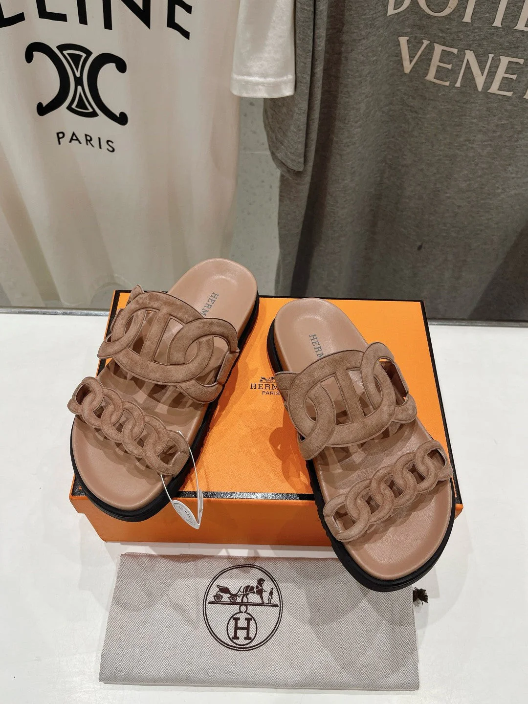 EXTRA SANDAL PASTEL PINK NUDE CALFSKIN