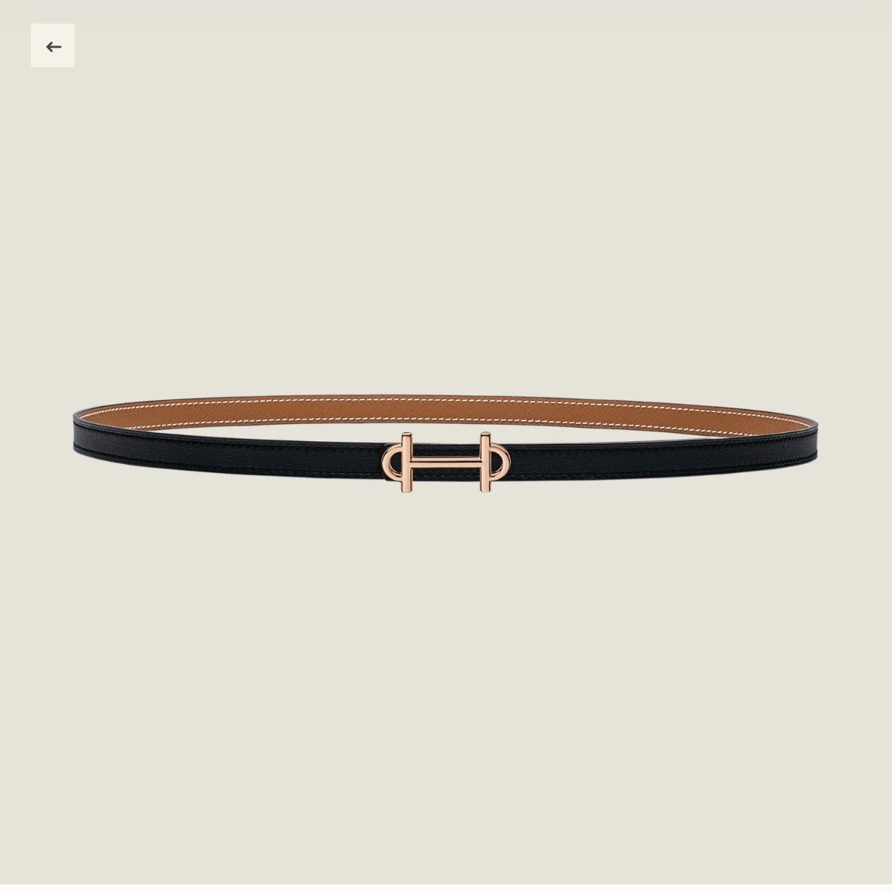 HM GAMMA BUCKLE & REVERSIBLE BRONZE BROWN AND BLACK LEATHER STRAP 13MM COPPER HARDWARE