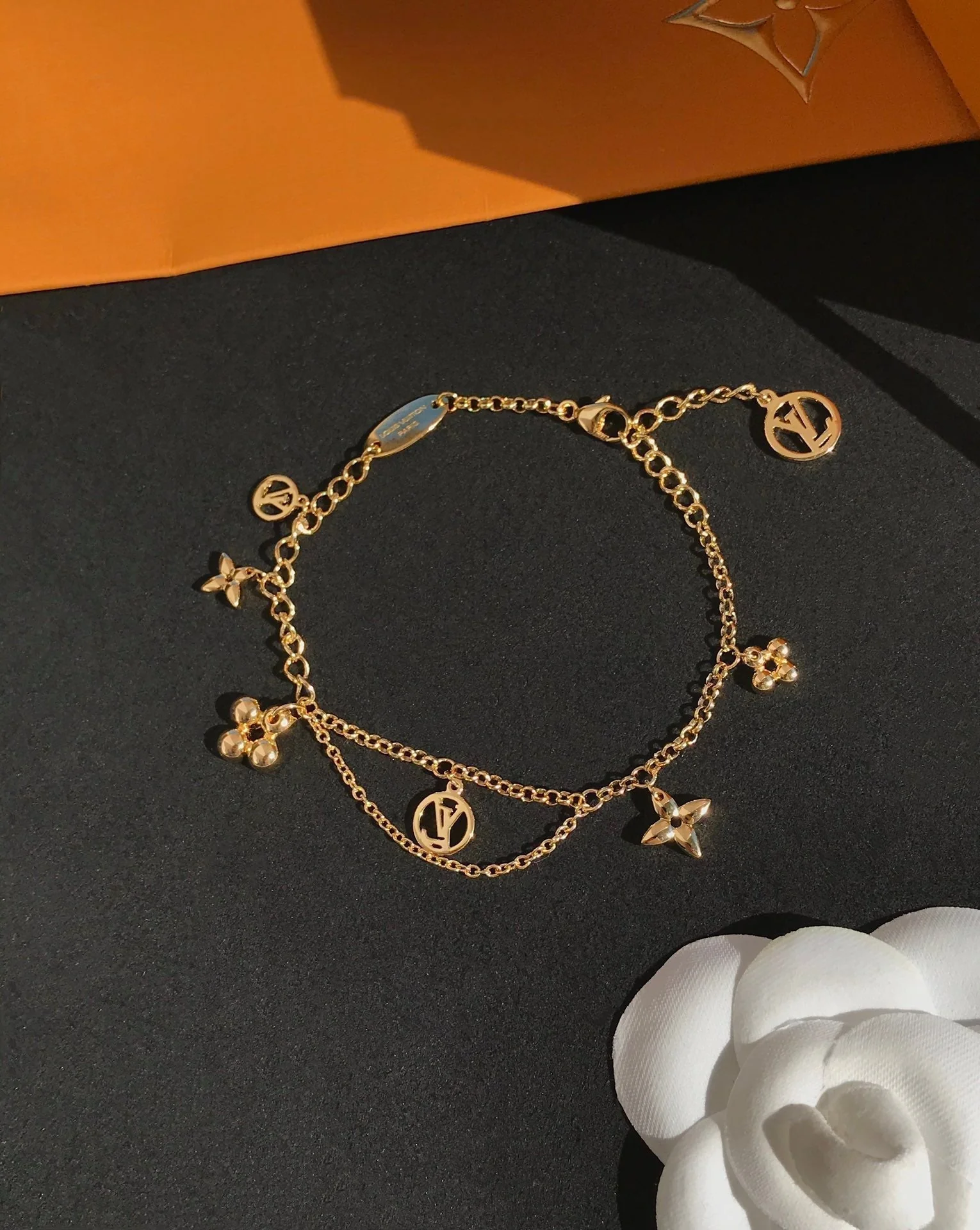 LV BLOOMING PINK GOLD MOP BRACELET
