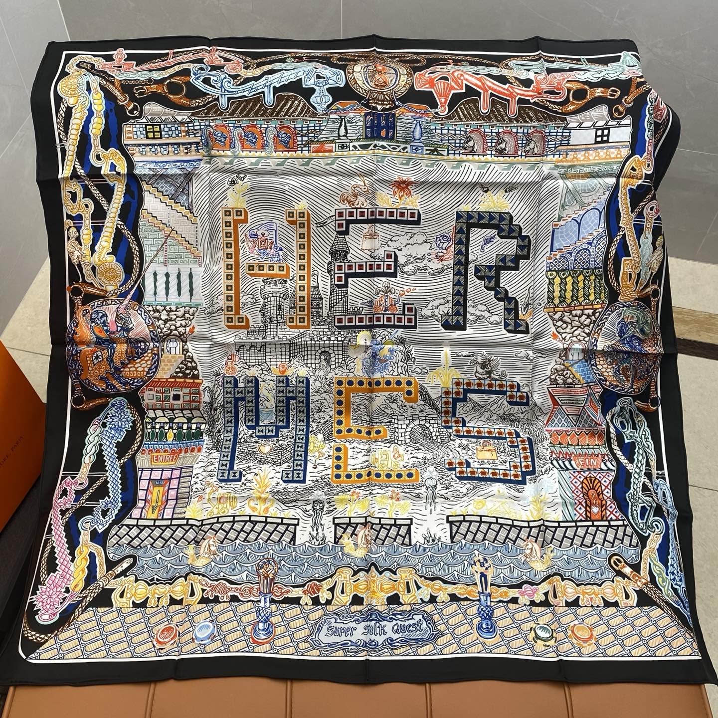 HERMES 25S SCARF 90 IN SILK 703686
