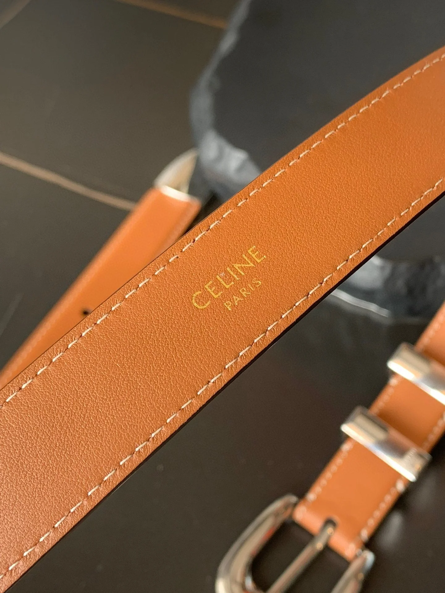 BELT 25MM MEDIUM WESTERN IN BROWN CALFSKIN SILVER BUCKLE