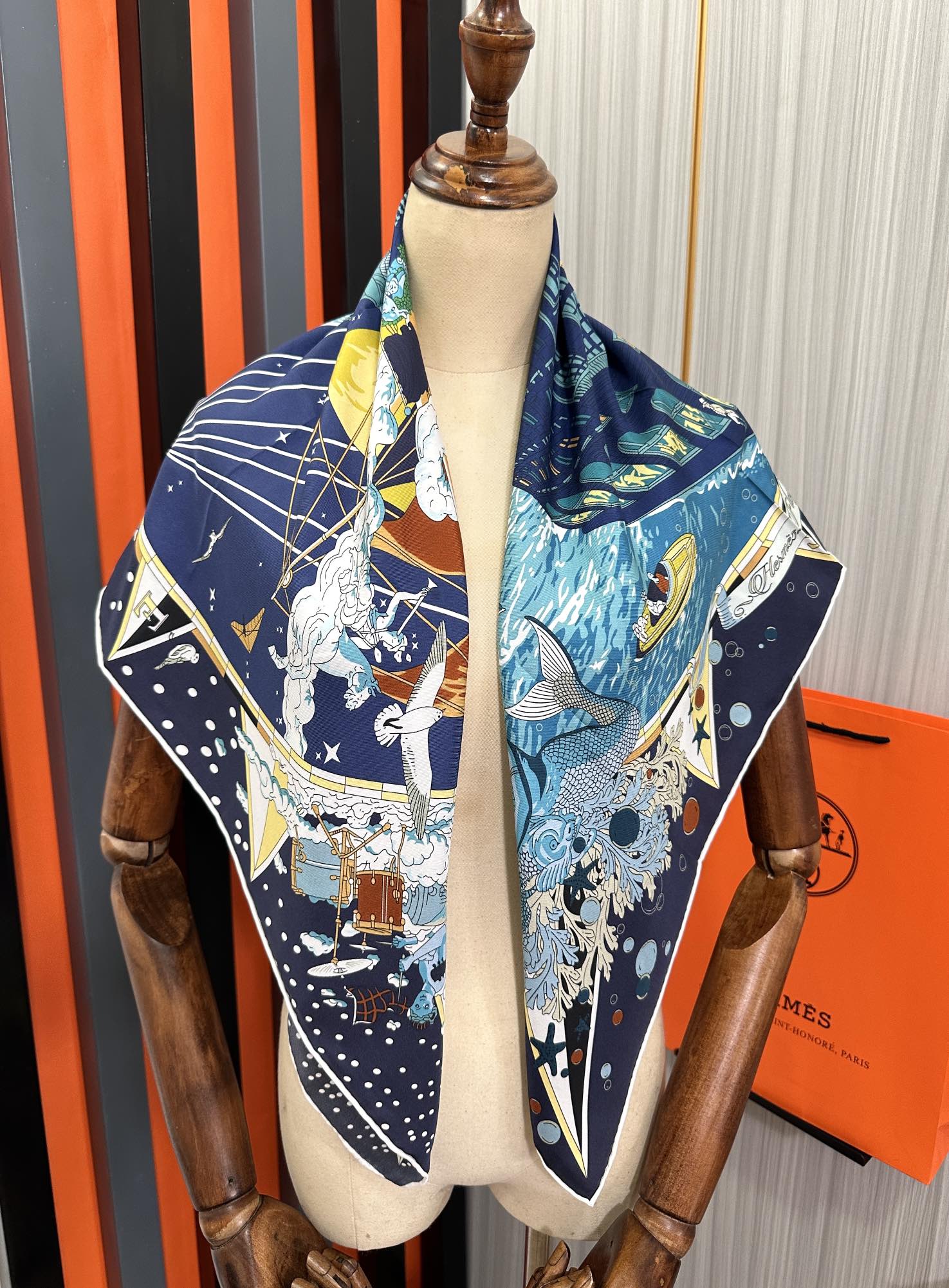 HERMES 25S SCARF 90 IN SILK 730531
