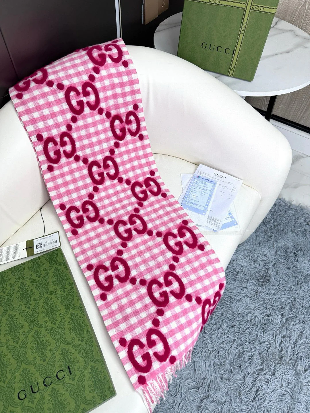 GUCCI 25S SCARF 220 IN CASHMERE 732133