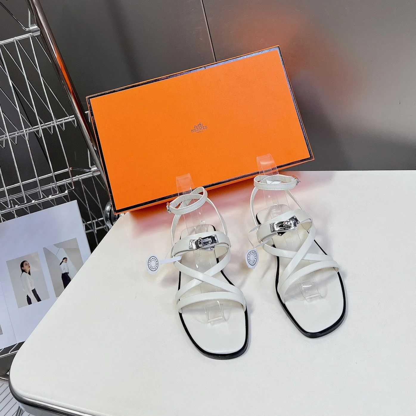 JUNE SANDAL WHITE CALFSKIN