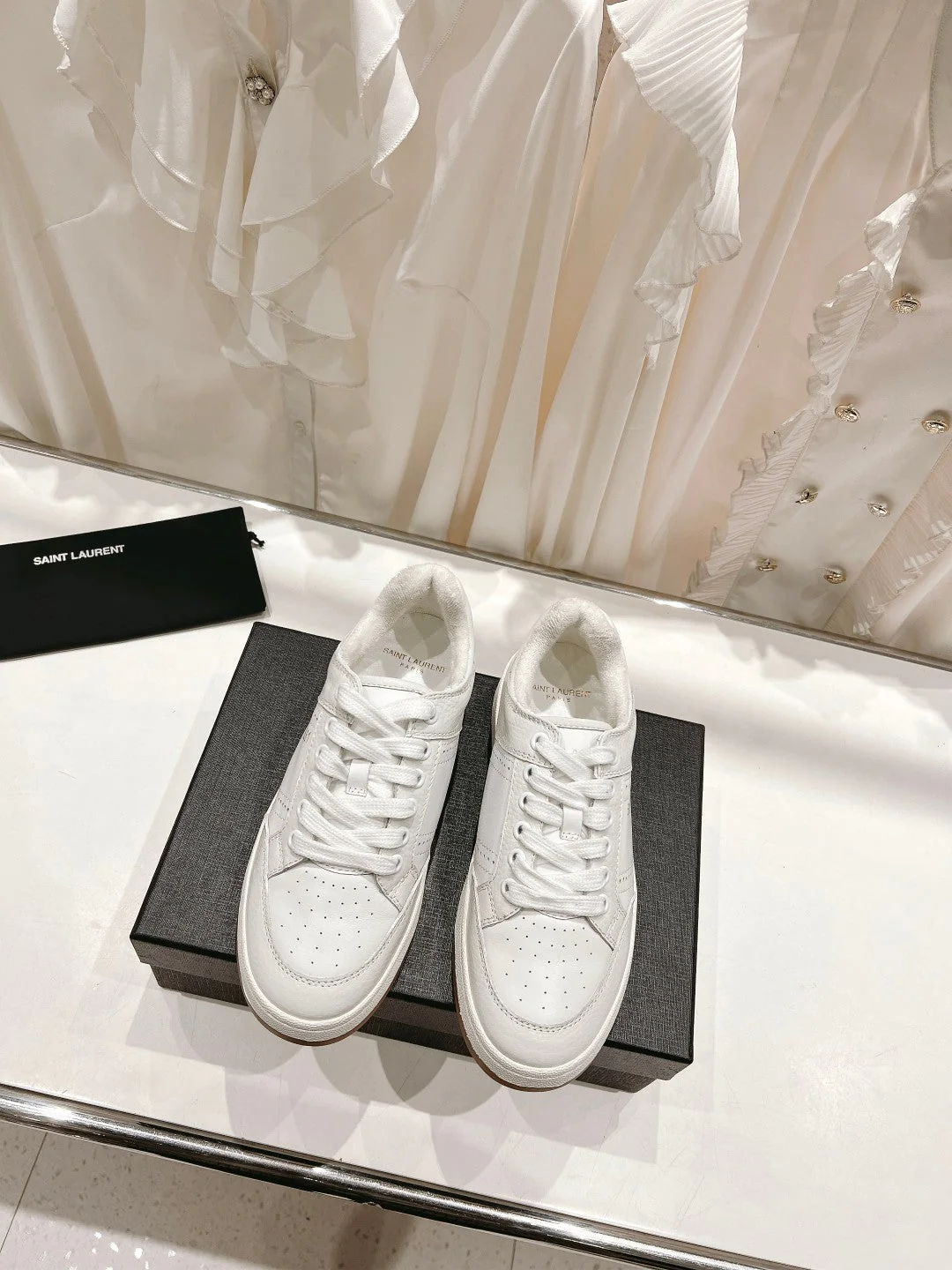 SL SL/61 SNEAKERS WHITE PERFORATED CALFSKIN