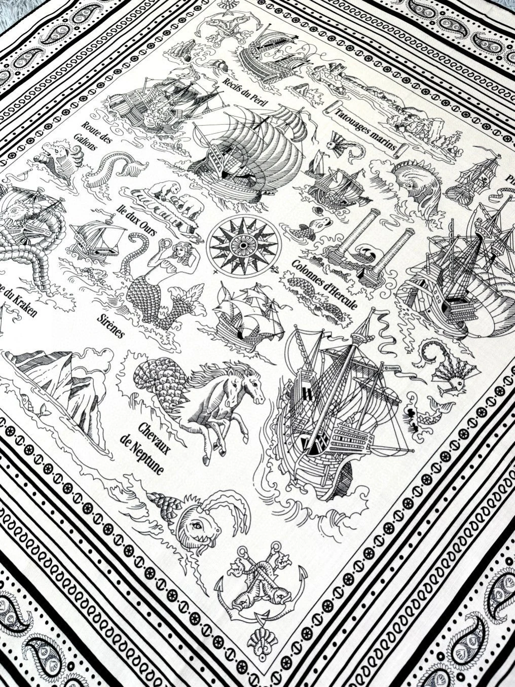 HERMES 25S SCARF 135 IN CASHMERE SILK 729038
