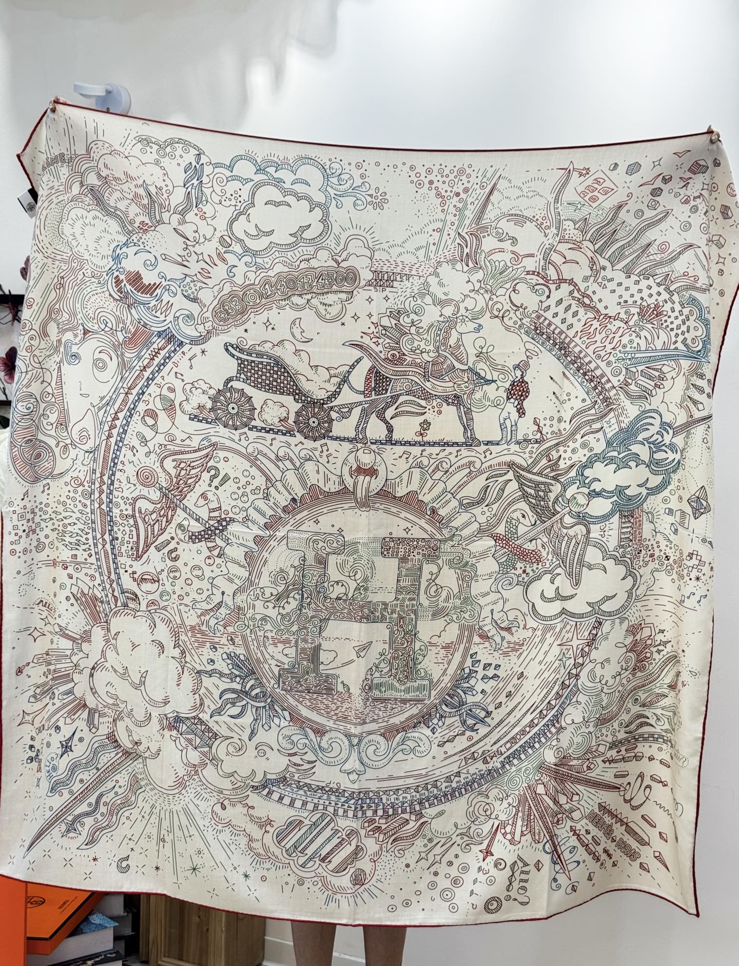 HERMES 25S SCARF 135 IN SILK 854787