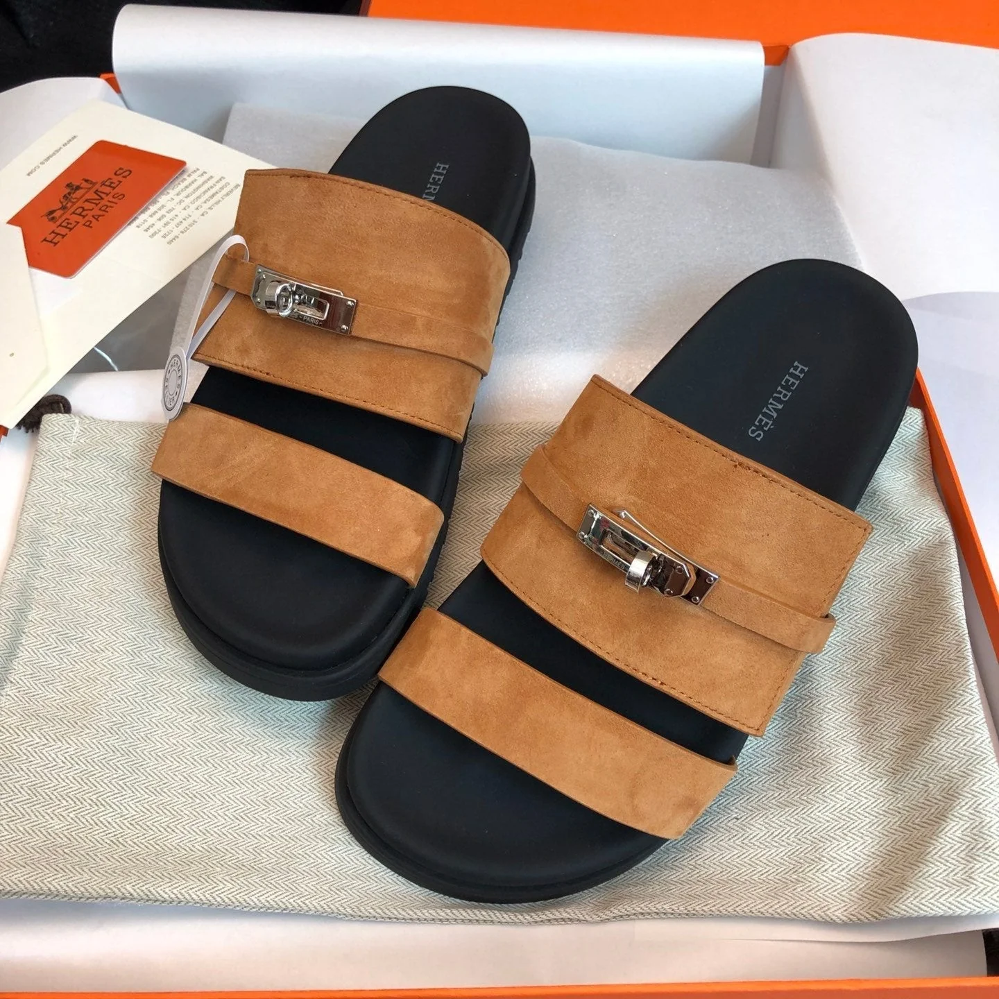GABRIEL SANDAL MULE IN BRONZE BROWN SUEDE