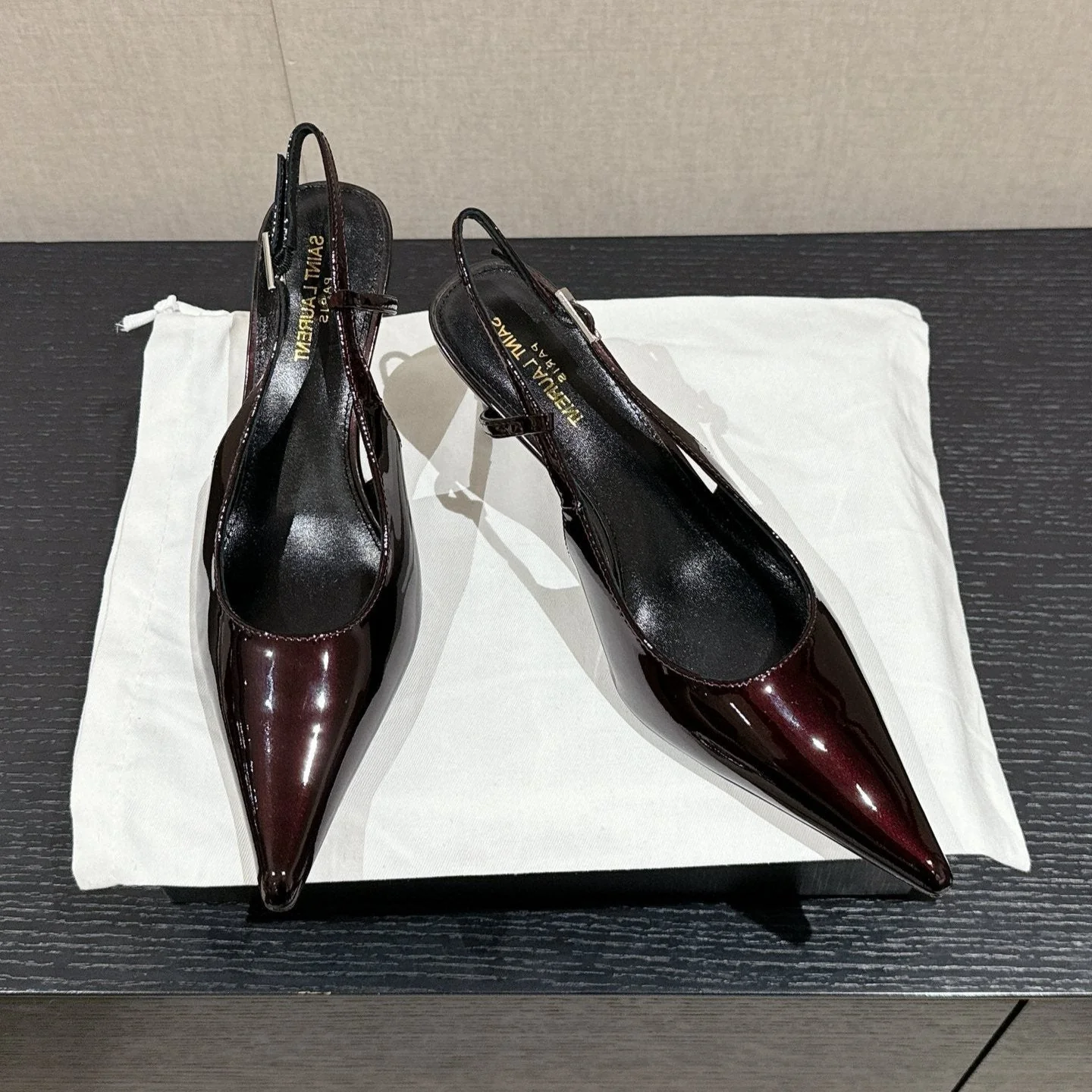 SL CHERISH SLINGBACK 75 WINE CALFSKIN
