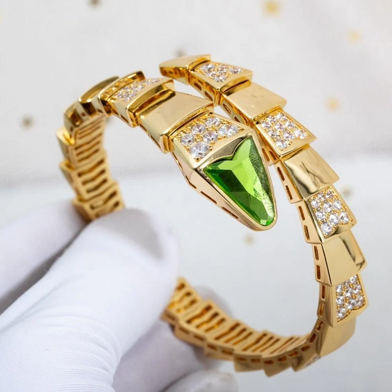 SERPENTI BRACELET 6.8MM GOLD DIAMOND