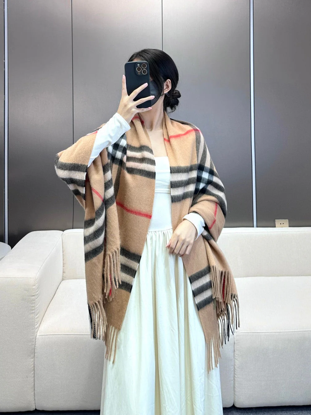 BBR SCARF 200 CM IN CASHMERE 481238