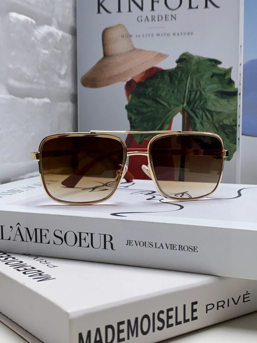 SQUARE FRAME SUNGLASSES 570213 IN METAL