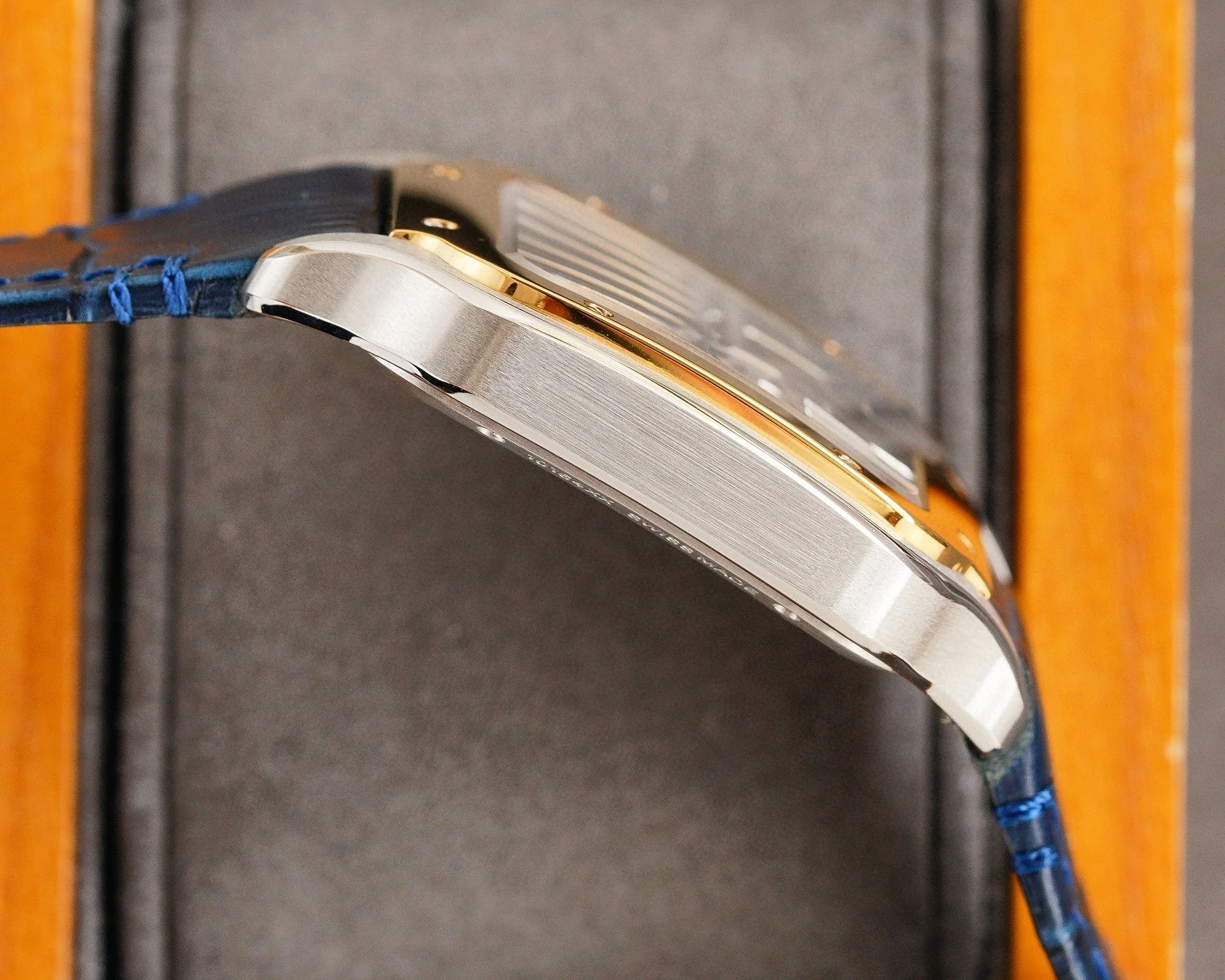 SANTOS 2 TONE GOLD STEEL SKELETON