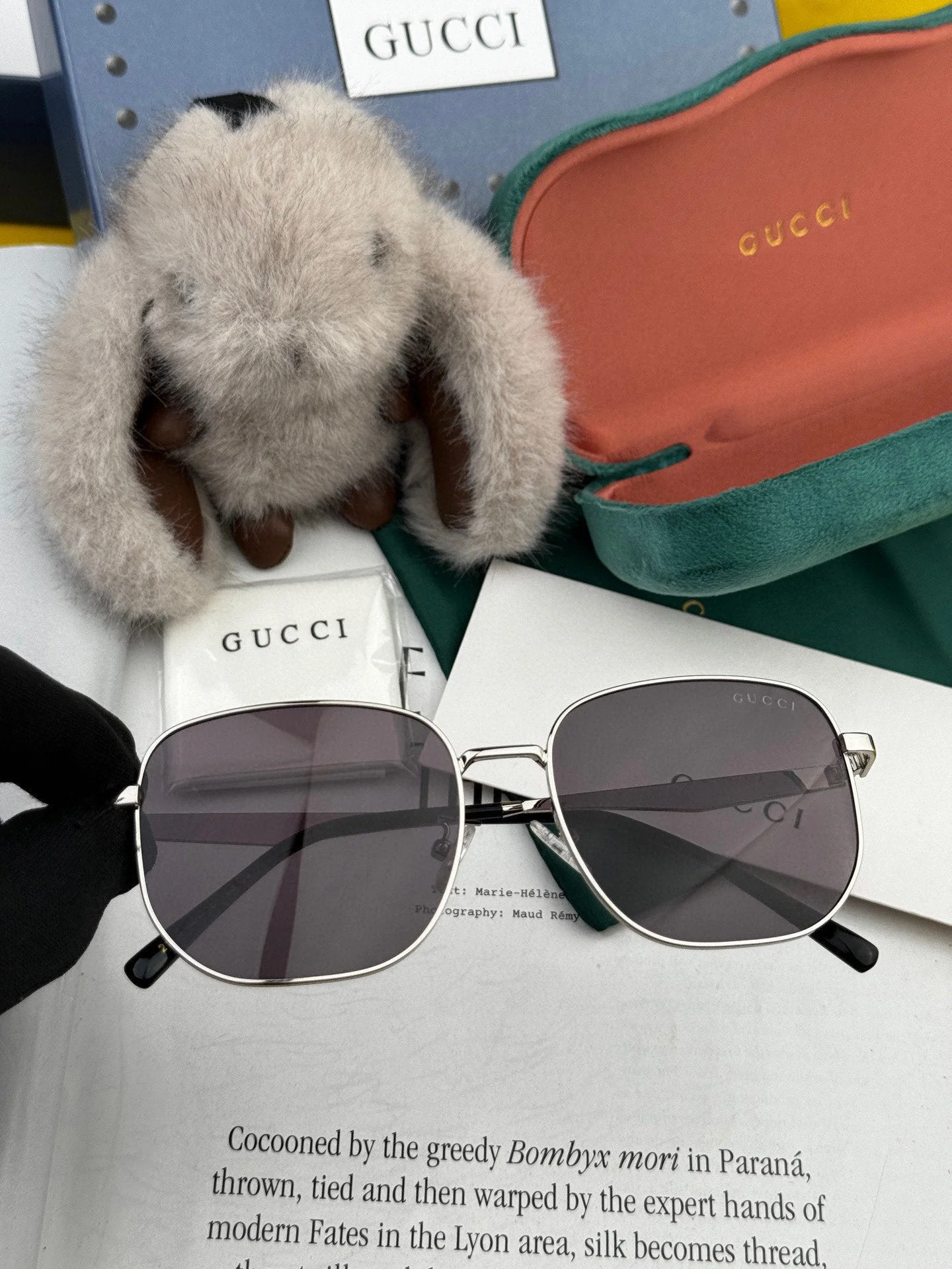 LOW NOSEBRIDGE FIT RECTANGULAR SUNGLASSES G0203 IN METAL