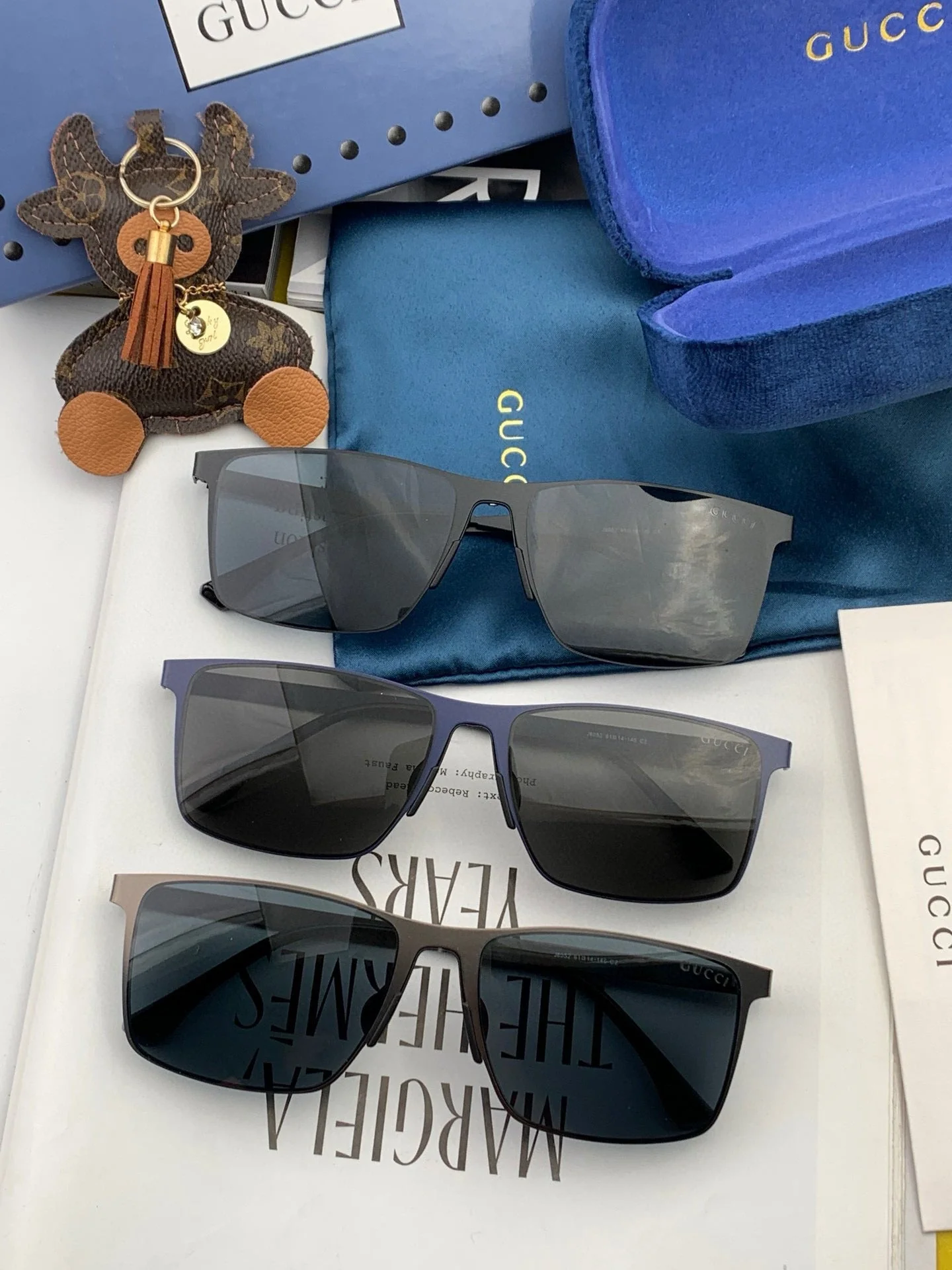 RECTANGULAR FRAME SUNGLASSES G2805 IN METAL