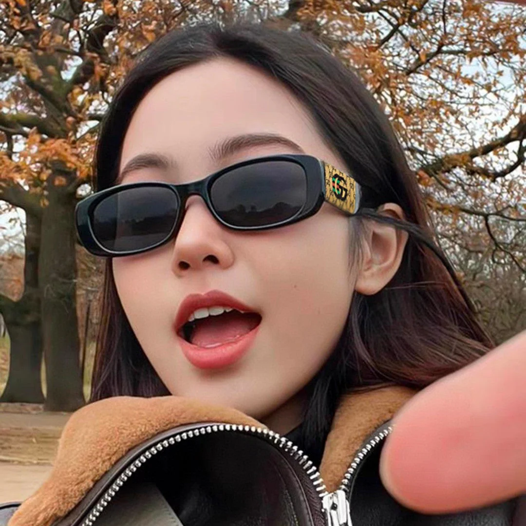 RECTANGULAR FRAME SUNGLASSES 58006 IN ACETATE