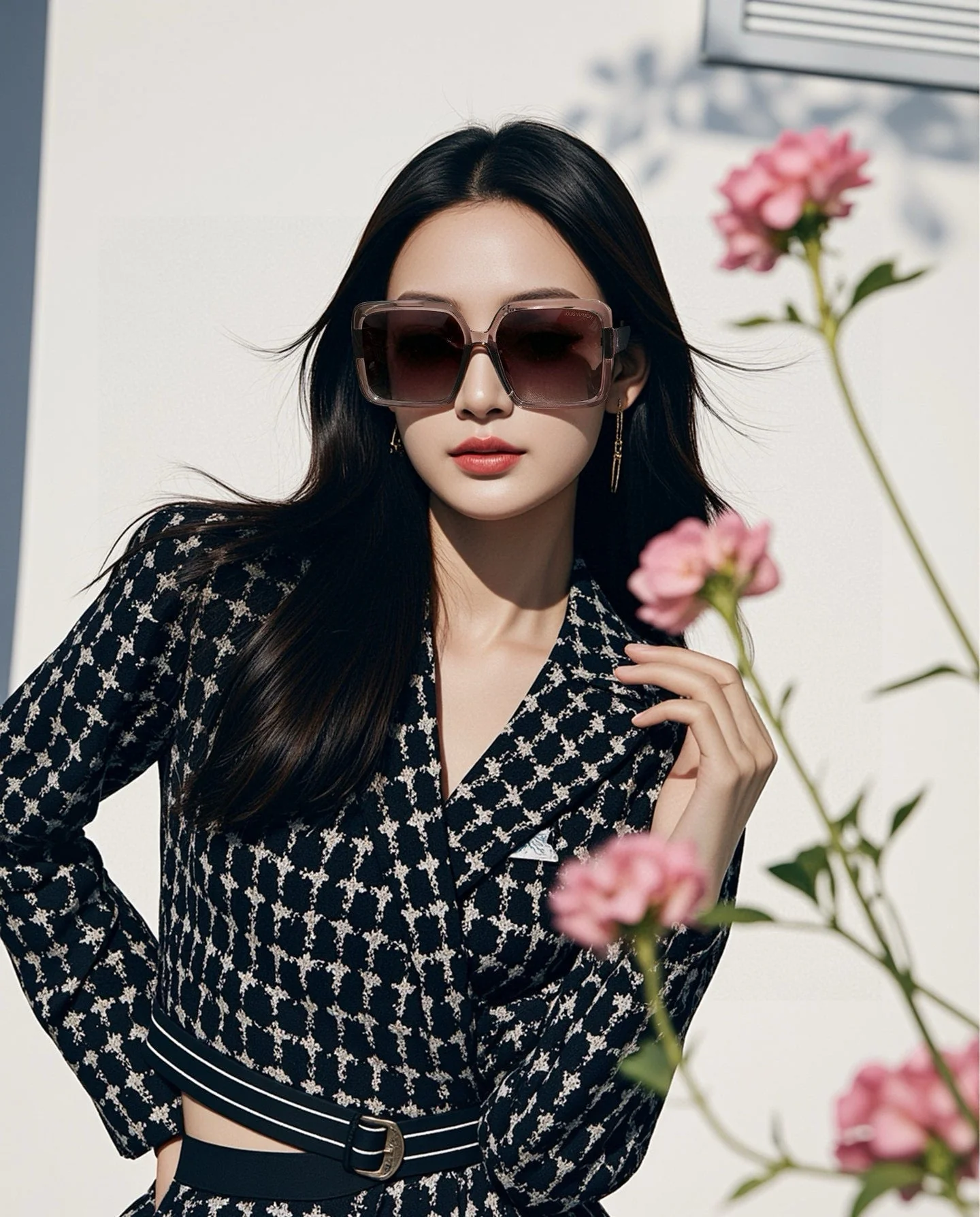 LARGE SQUARE SUNGLASS L6250 IN ACETATE