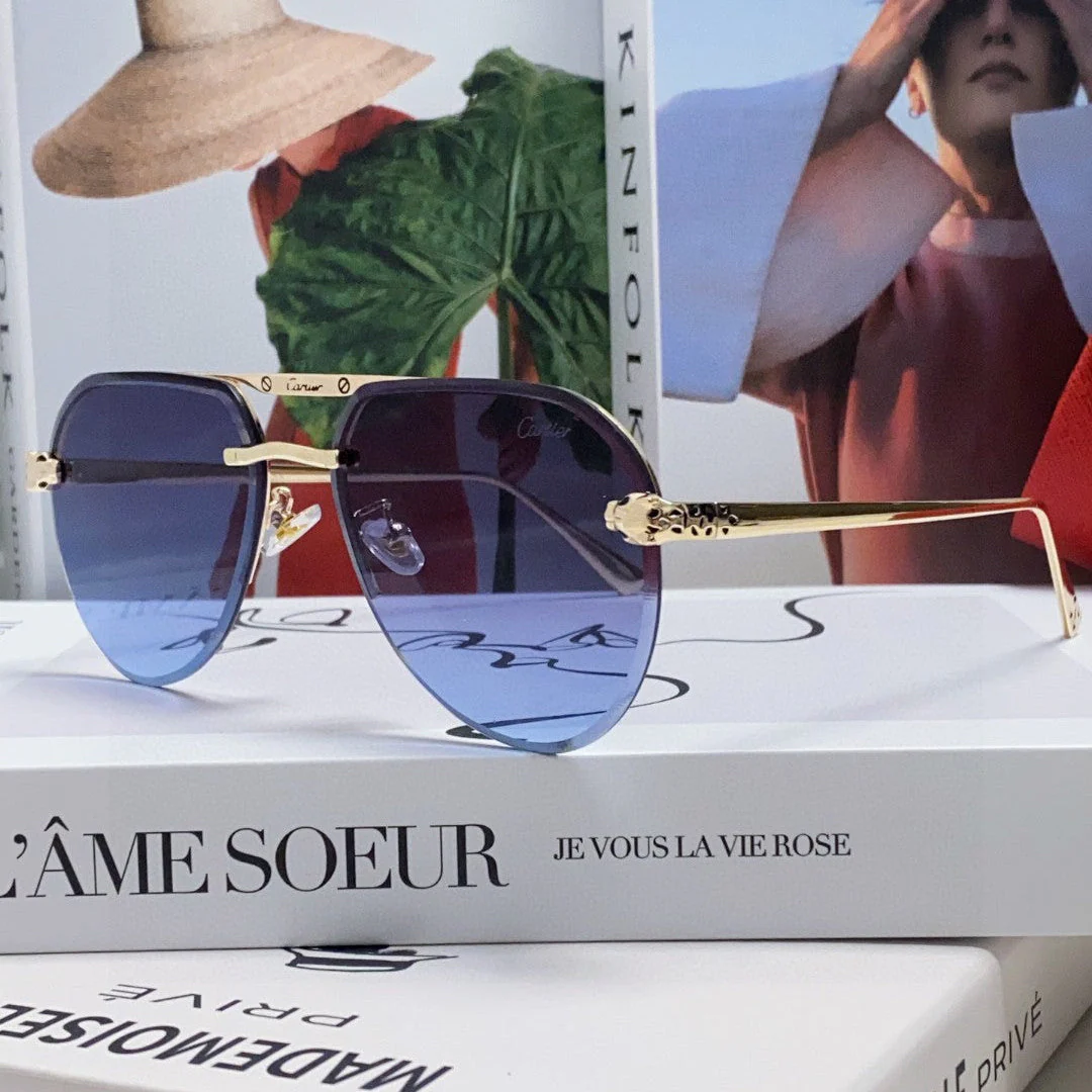 PANTHÈRE AVIATOR FRAME SUNGLASSES 562065 IN METAL