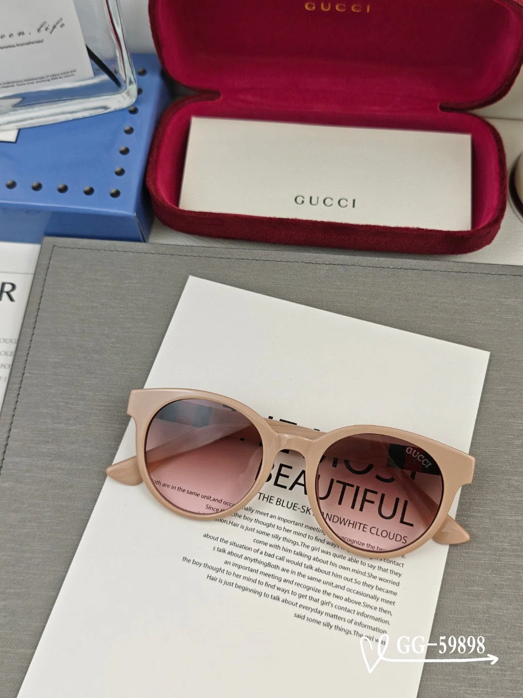 ROUND FRAME SUNGLASSES 59898 IN ACETATE