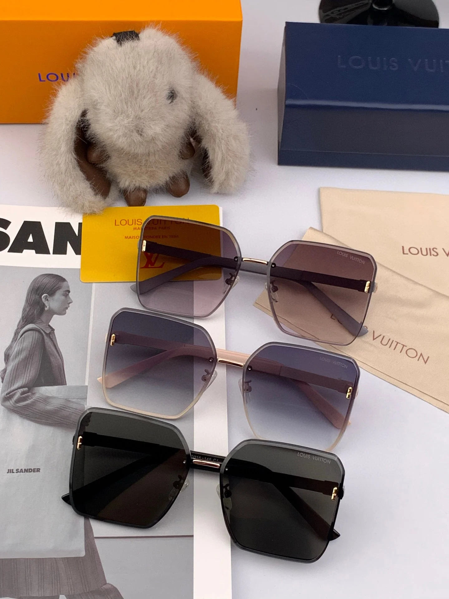 SQUARE SUNGLASSES L0365 IN METAL