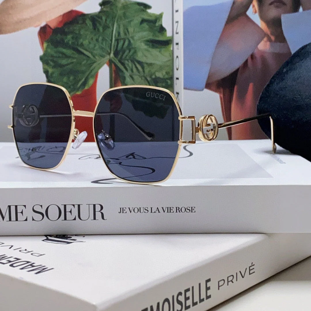 SQUARE FRAME SUNGLASSES 570217 IN METAL