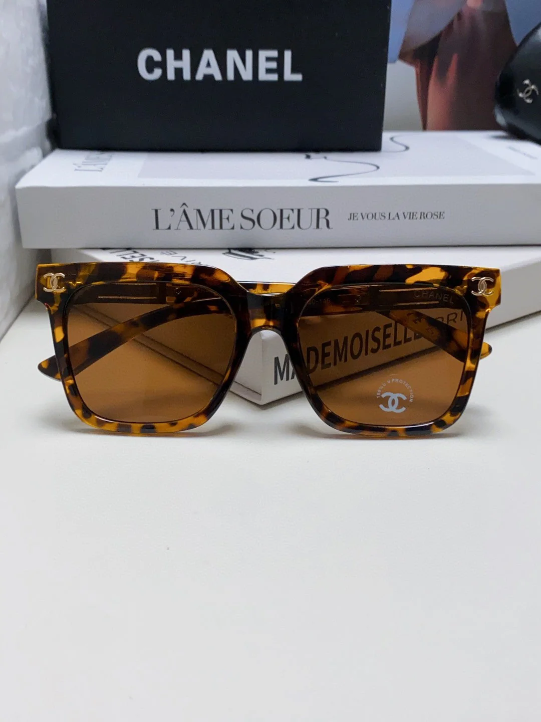 SQUARE SUNGLASSES 632879 IN HAVANA ACETATE