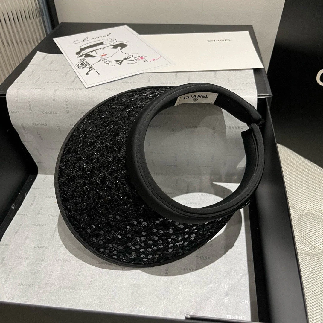 CC SUN HAT MODEL BLACK WITH SEQUINS 673928