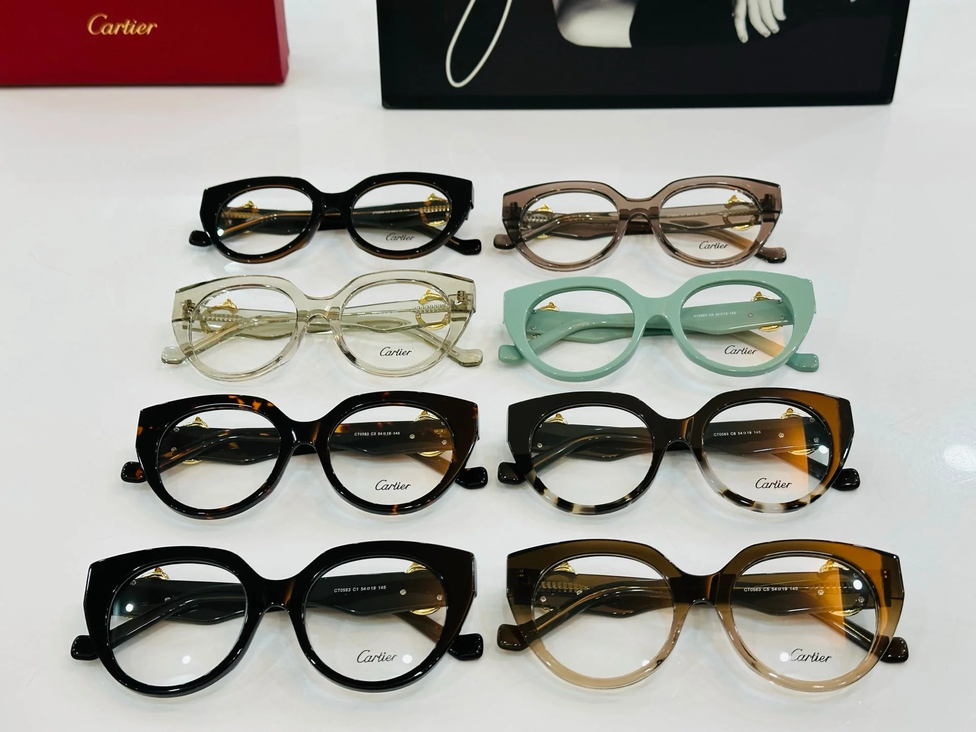 PANTHÈRE ROUND FRAME SUNGLASSES 578200 IN ACETATE