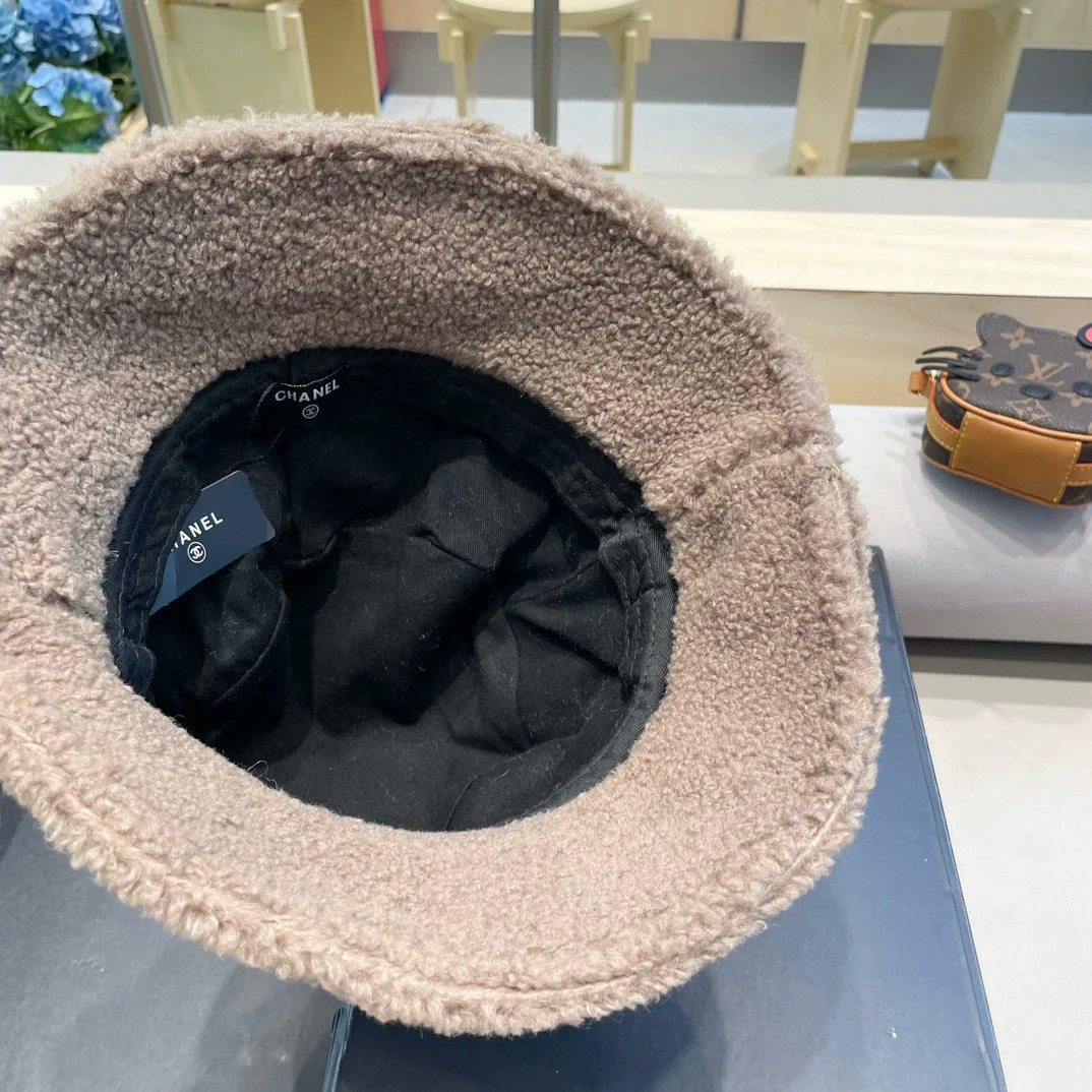 BUCKET HAT IN BEIGE MIX WENGE BROWN LAMB WOOL 431623